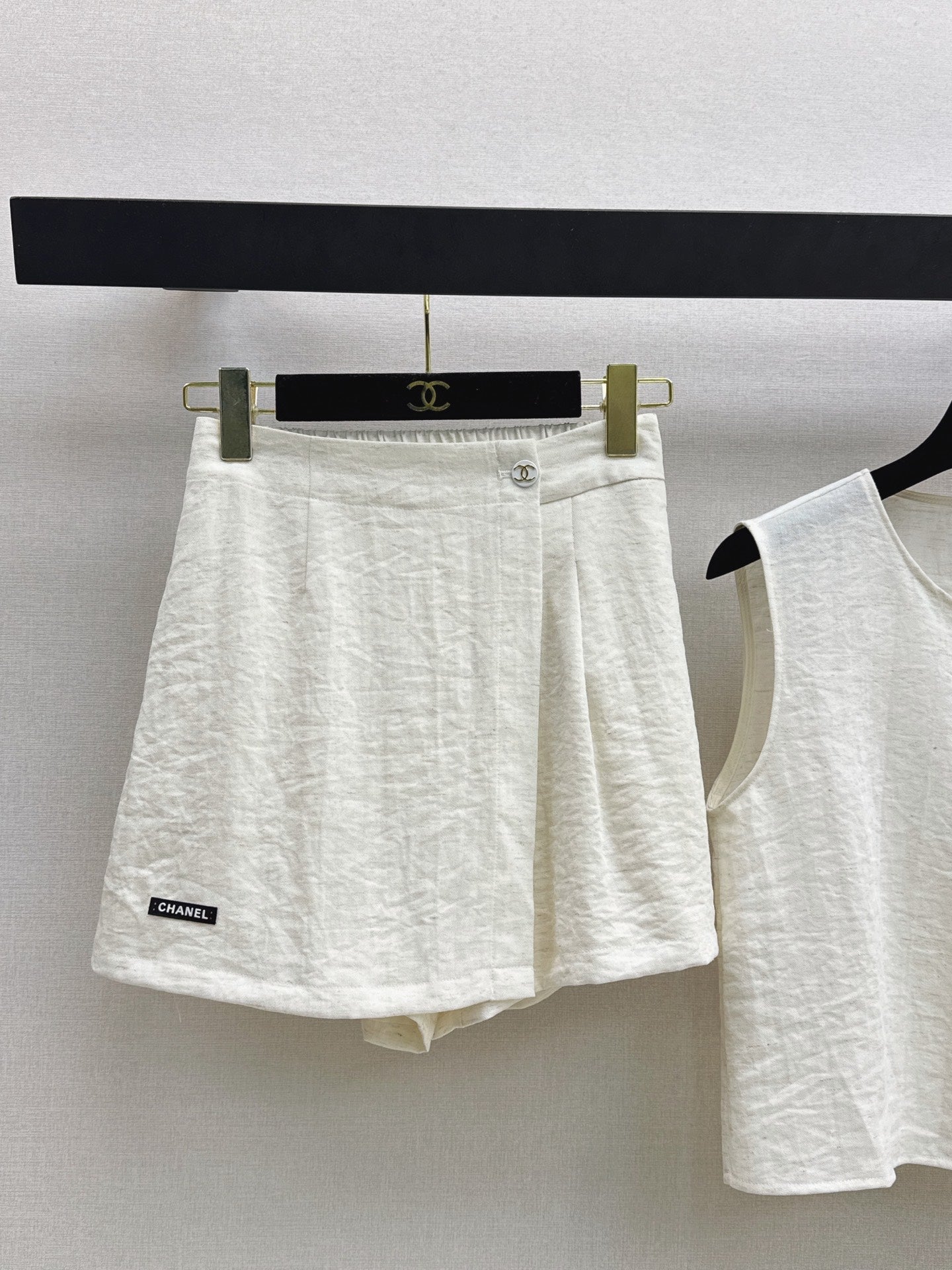 chanel/26SS NEW Sleeveless Vest Set 🤎 Made of linen fiber