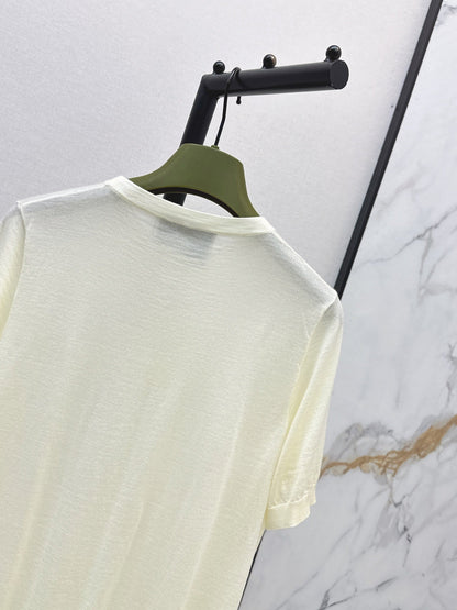 26SS NEW Delicate Embroidered Crew Neck Knit Sweater