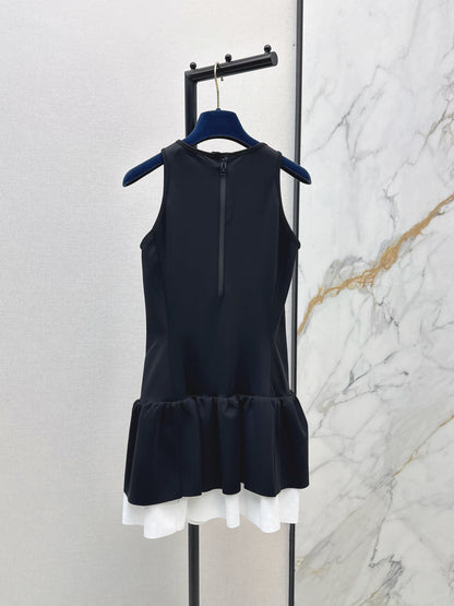 26SS NEW Patchwork Design Sleeveless Dress 🖤