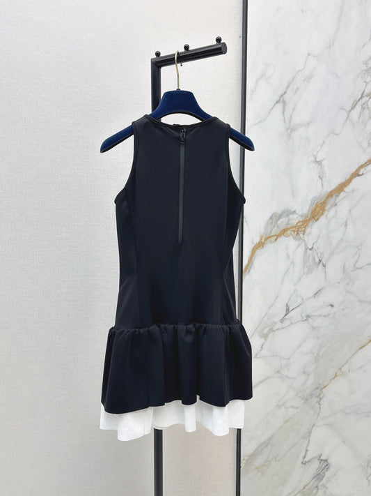 26SS NEW Patchwork Design Sleeveless Dress 🖤