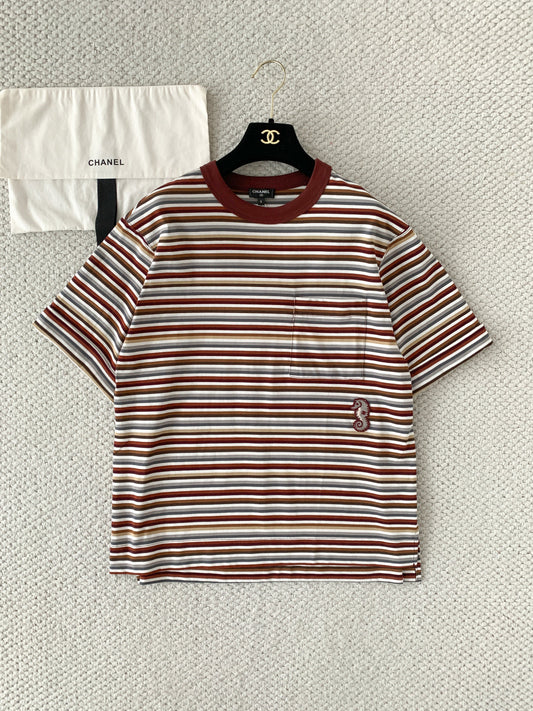 🔥Highest Quality🔥26SS NEW Hot Selling Coco Beach Brown Seahorse Knit T-shirt