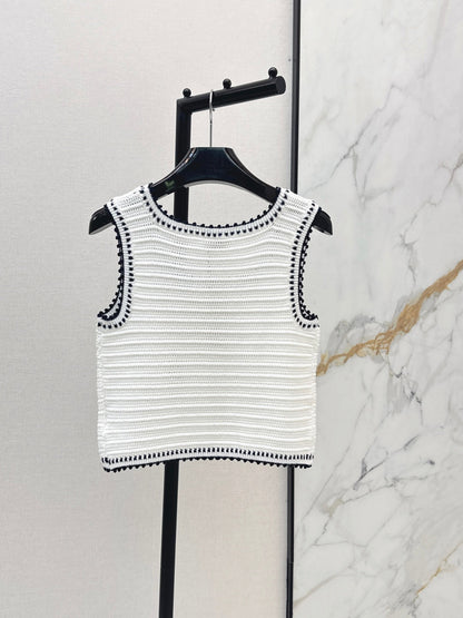 26SS NEW Navy Blue Crochet Vest 🤍