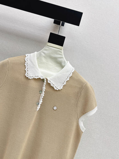 26SS NEW Gentle and Youthful Polo Knit Sweater 🤍