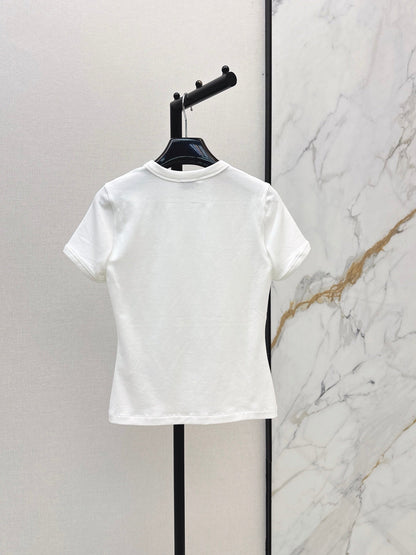 26SS NEW Versatile Small Logo Embroidered T-Shirt 🩶