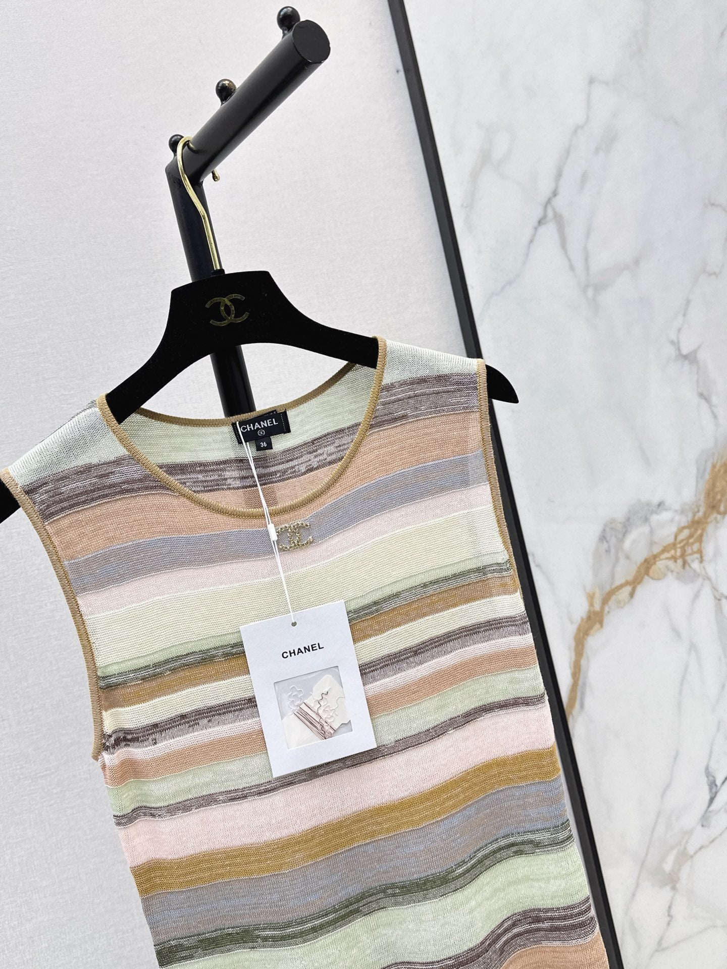 26SS NEW Striped Knit Maxi Dress 🤎