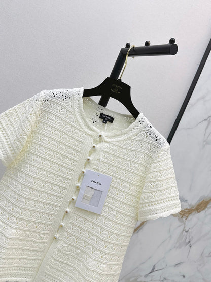26SS NEW Crochet Openwork Short-Sleeve Cardigan 🤍