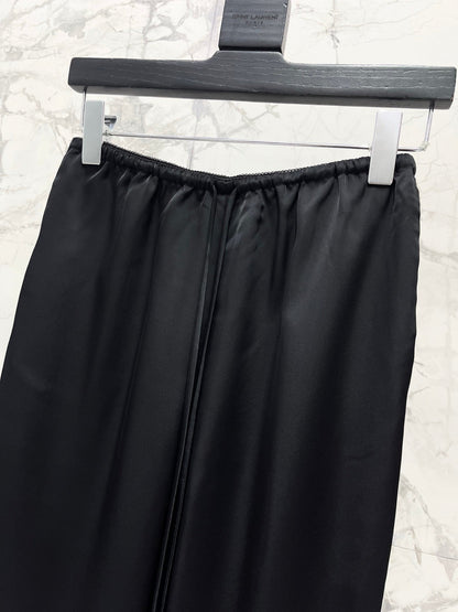 🔥HOT🔥26SS NEW Lace Ruffled Wide-Leg Acetate Trousers