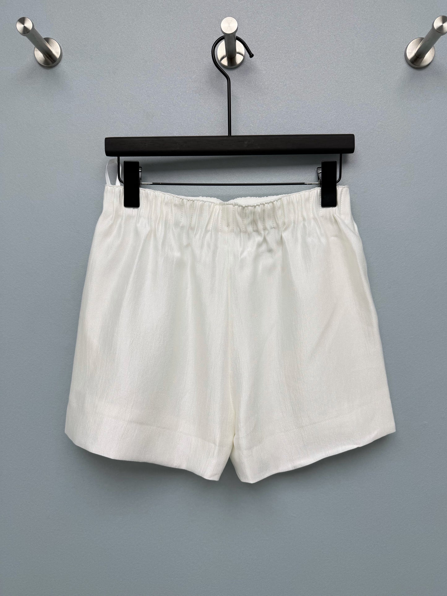 26SS NEW Satin Elastic Embroidered Shorts