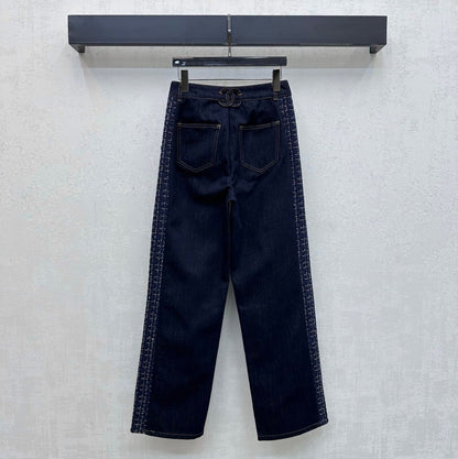 26SS NEW Tweed Patchwork Jeans
