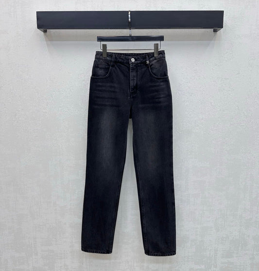 26SS NEW Gold Buckle Straight Leg Jeans