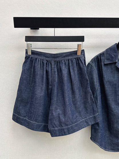 26SS New Letter-Embroidered Denim Set 🖤