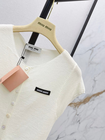 26SS New Summer "Dopamine" Style Drop-Shoulder Knit Top 🩵