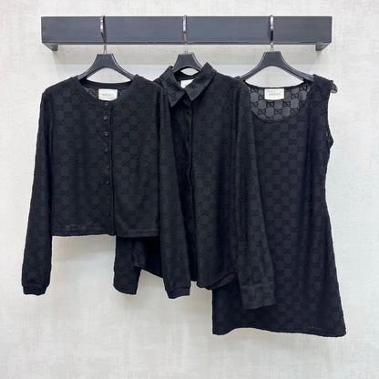 26FW New Jacquard Crew-Neck Vest Dress