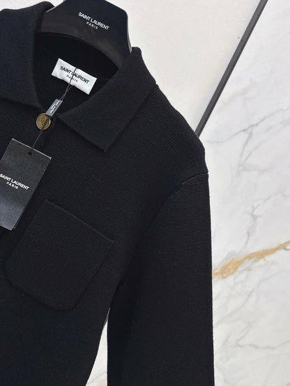 26FW New Versatile Black Knit Jacket 🖤