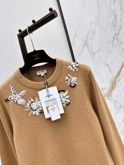 26FW New High-End Métiers d'Art Crew-Neck Sweater 🤎