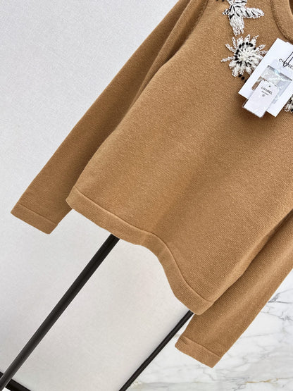 26FW New High-End Métiers d'Art Crew-Neck Sweater 🤎