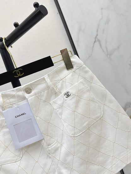 26FW New Quilted-Stitch Denim Shorts 🩵