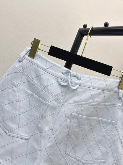 26FW New Quilted-Stitch Denim Shorts 🩵