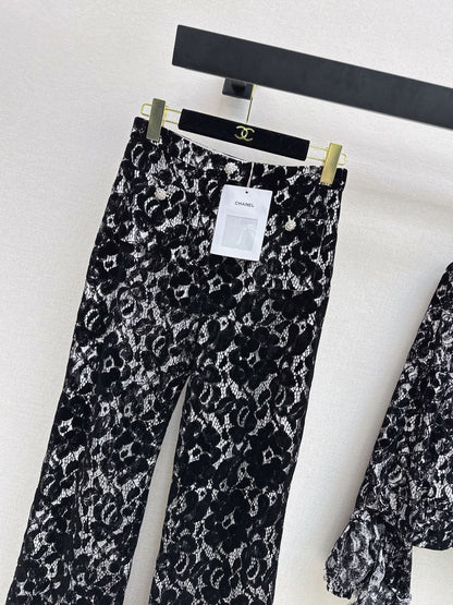 26FW New Custom Lace Flared Trousers 🖤