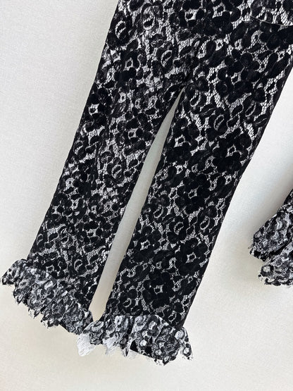 26FW New Custom Lace Flared Trousers 🖤