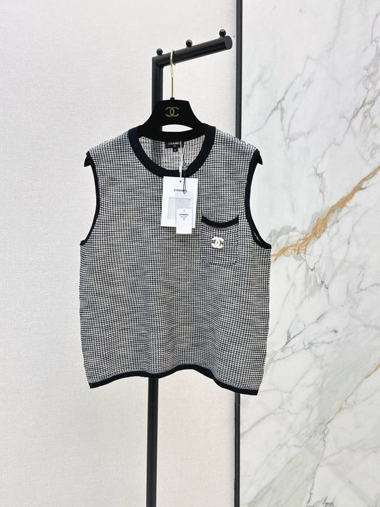 26FW New Vintage-Style Drop-Shoulder Crew-Neck Vest 🖤