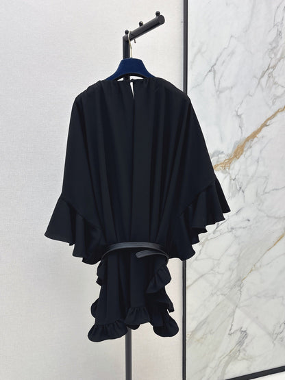 New 26FW Black Batwing-Sleeve Dress 🖤