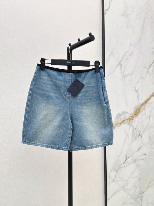 26FW New High-Waisted Denim Bermuda Shorts 🩵
