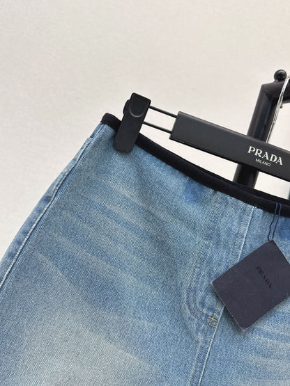 26FW New High-Waisted Denim Bermuda Shorts 🩵