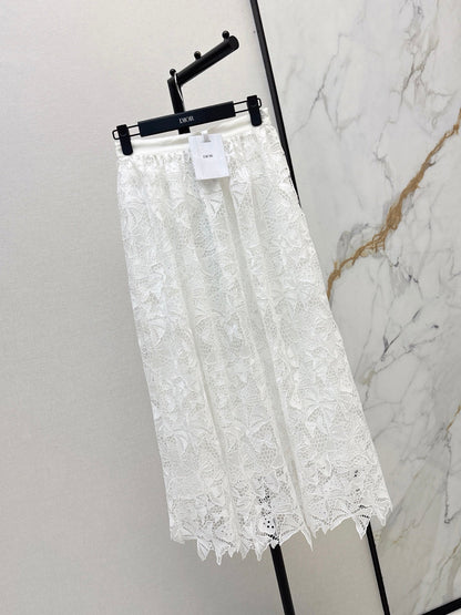 26FW New Water-Soluble Floral Embroidery Skirt 🖤