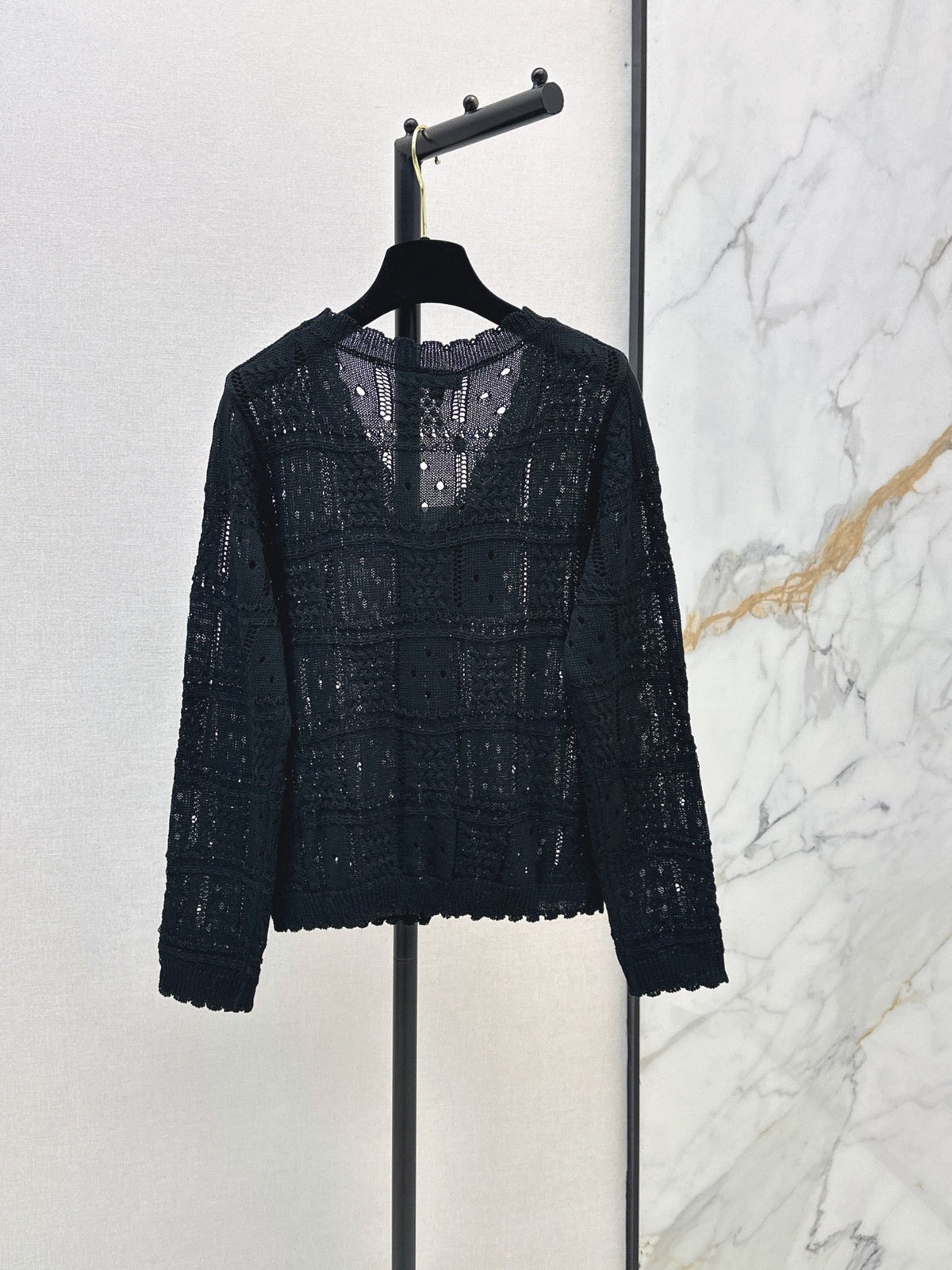 26FW New Textured Jacquard V-Neck Knit Cardigan 🤍