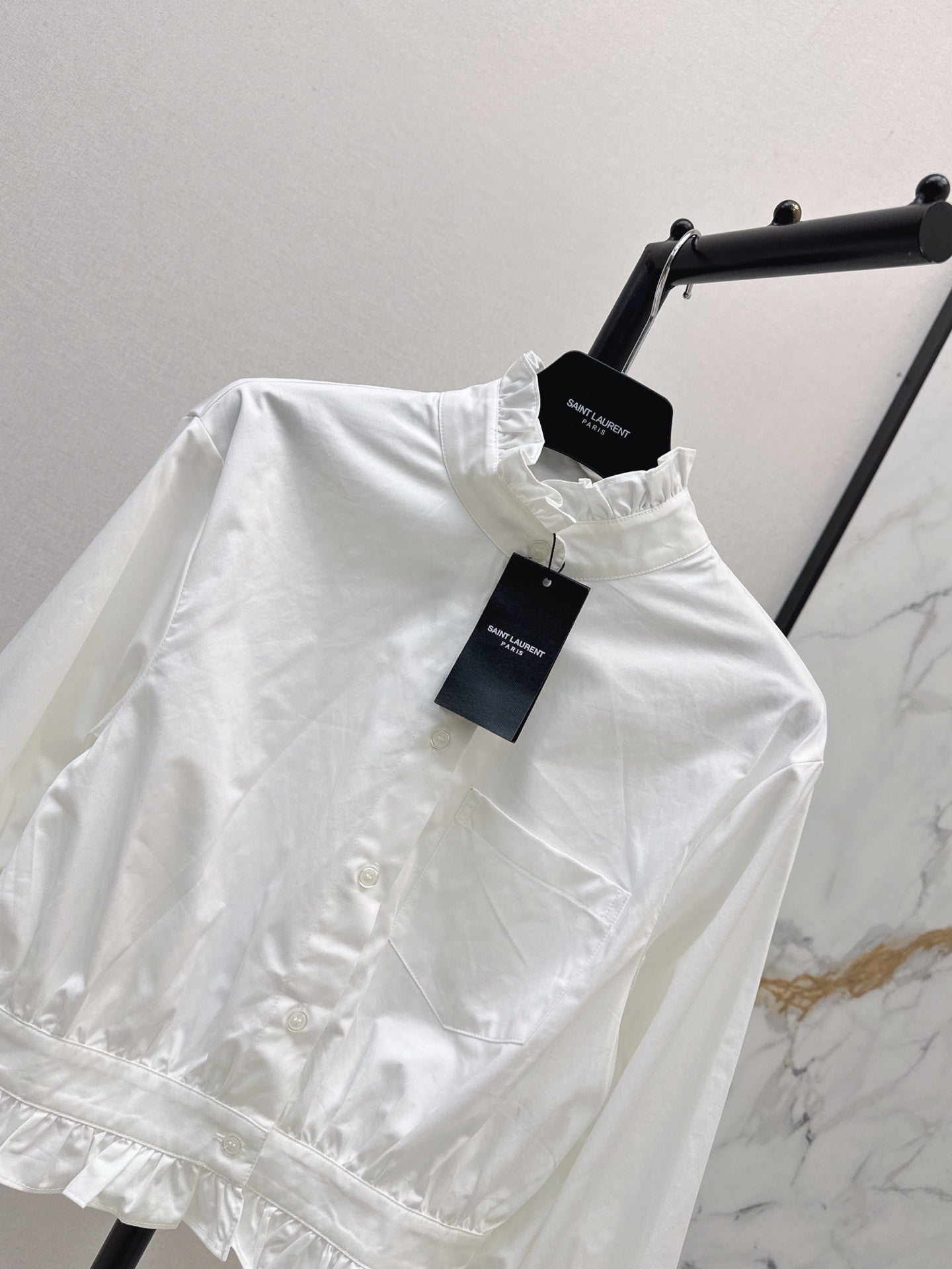 🔥Highest Quality🔥 26FW New Lettuce-Edge Stand-Collar Shirt 🤍