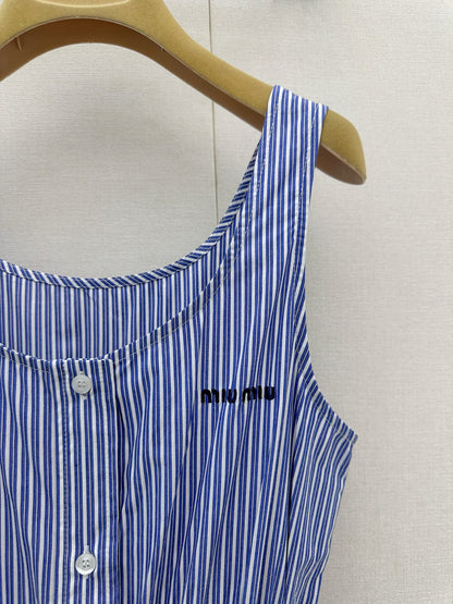 26FW New Blue & White Striped Dress 🩵