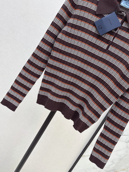 26FW New Striped Knit Polo 🖤