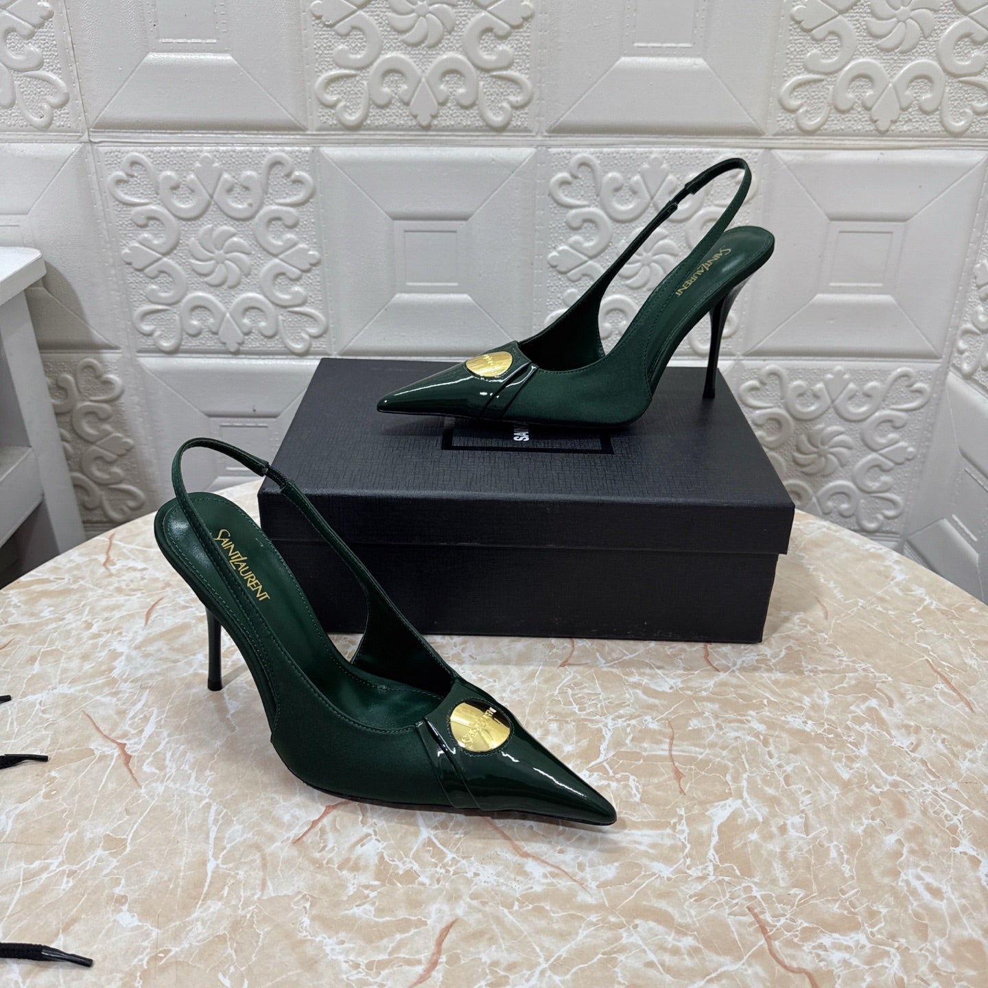 26FW New YSL Logo High Heels 👠(height: 10.5cm)