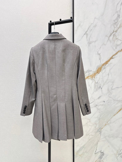 26FW New Double-Breasted Pleated Dress 🖤