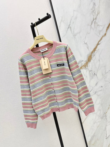 MiuMiu/26FW New Striped Knit Cardigan 🤎