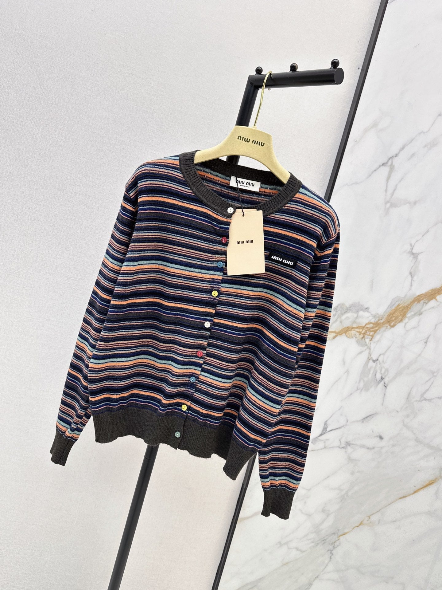 MiuMiu/26FW New Striped Knit Cardigan 🤎