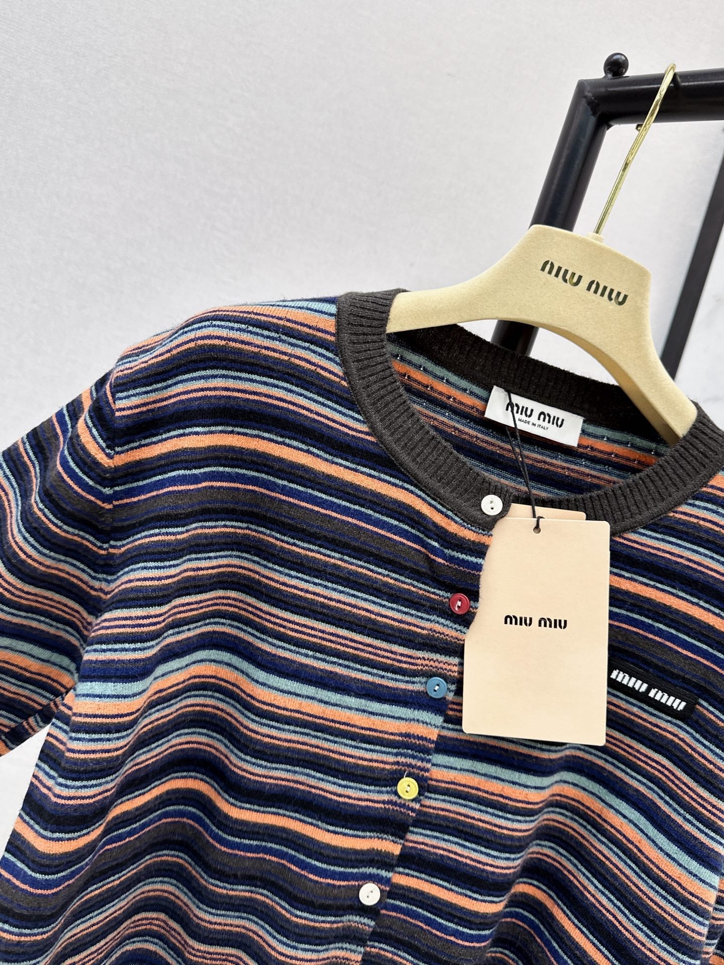 MiuMiu/26FW New Striped Knit Cardigan 🤎