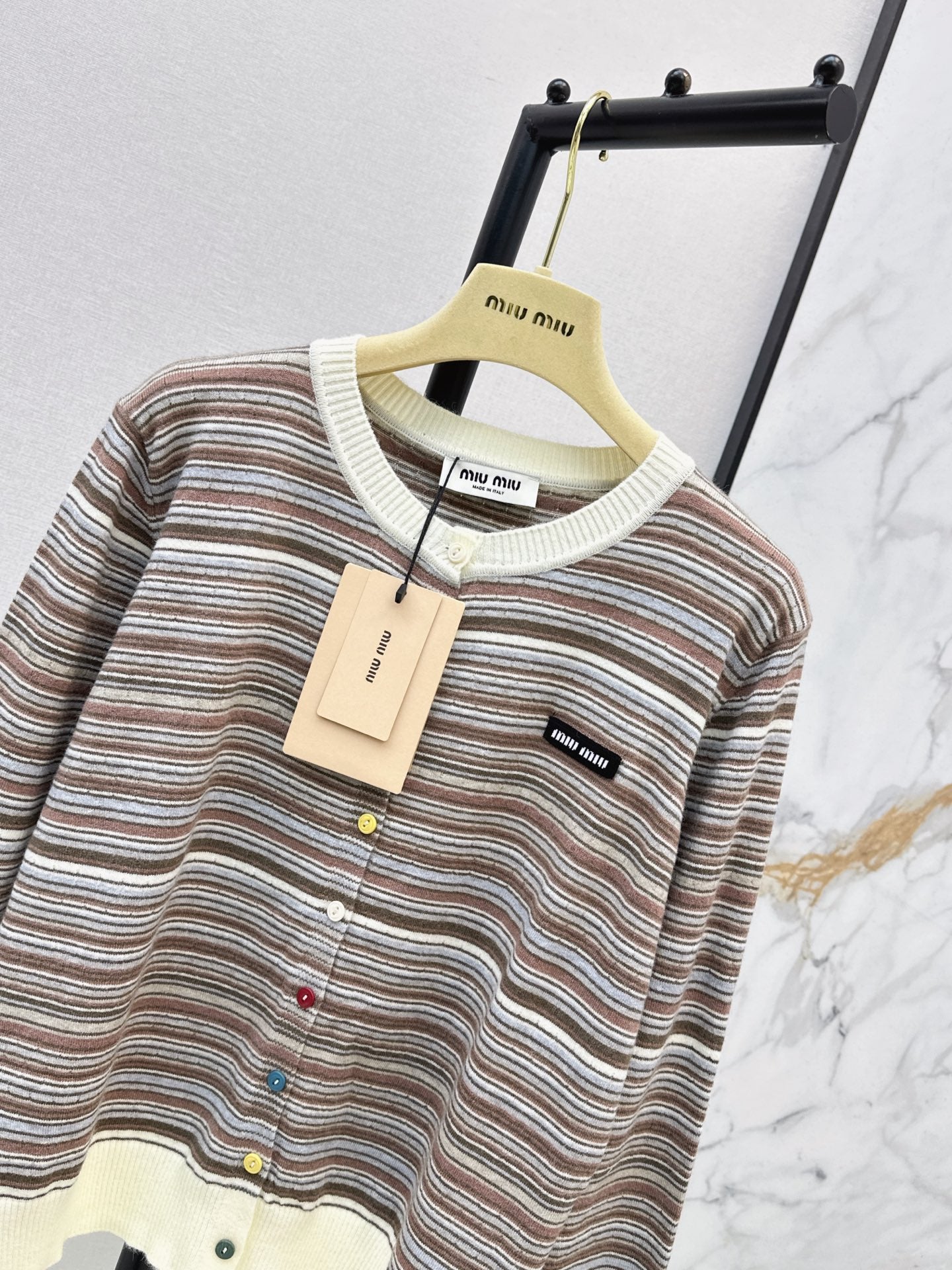 MiuMiu/26FW New Striped Knit Cardigan 🤎