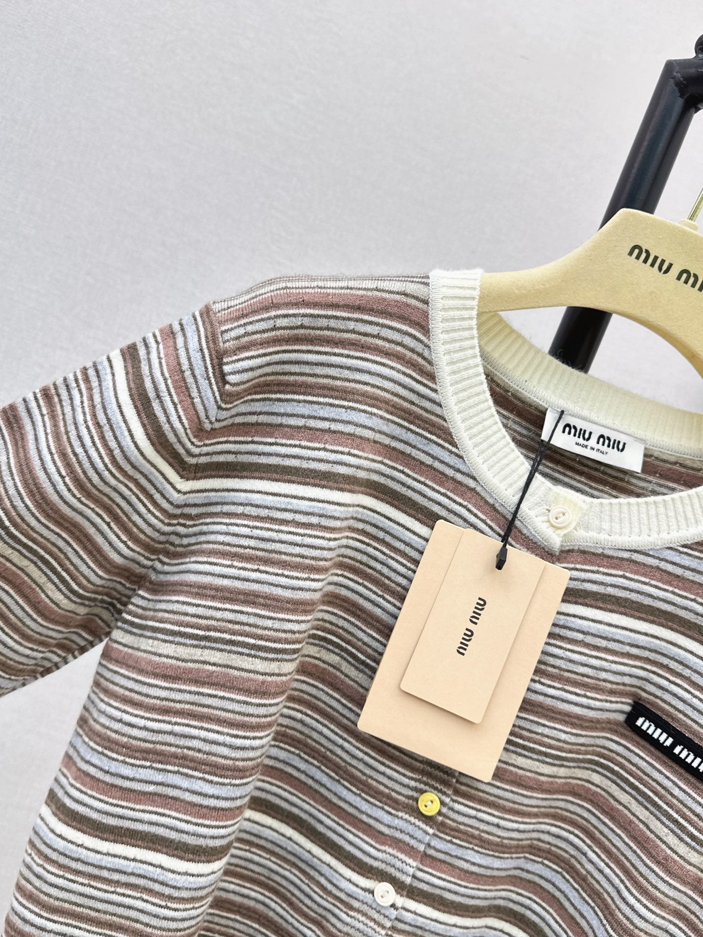 MiuMiu/26FW New Striped Knit Cardigan 🤎