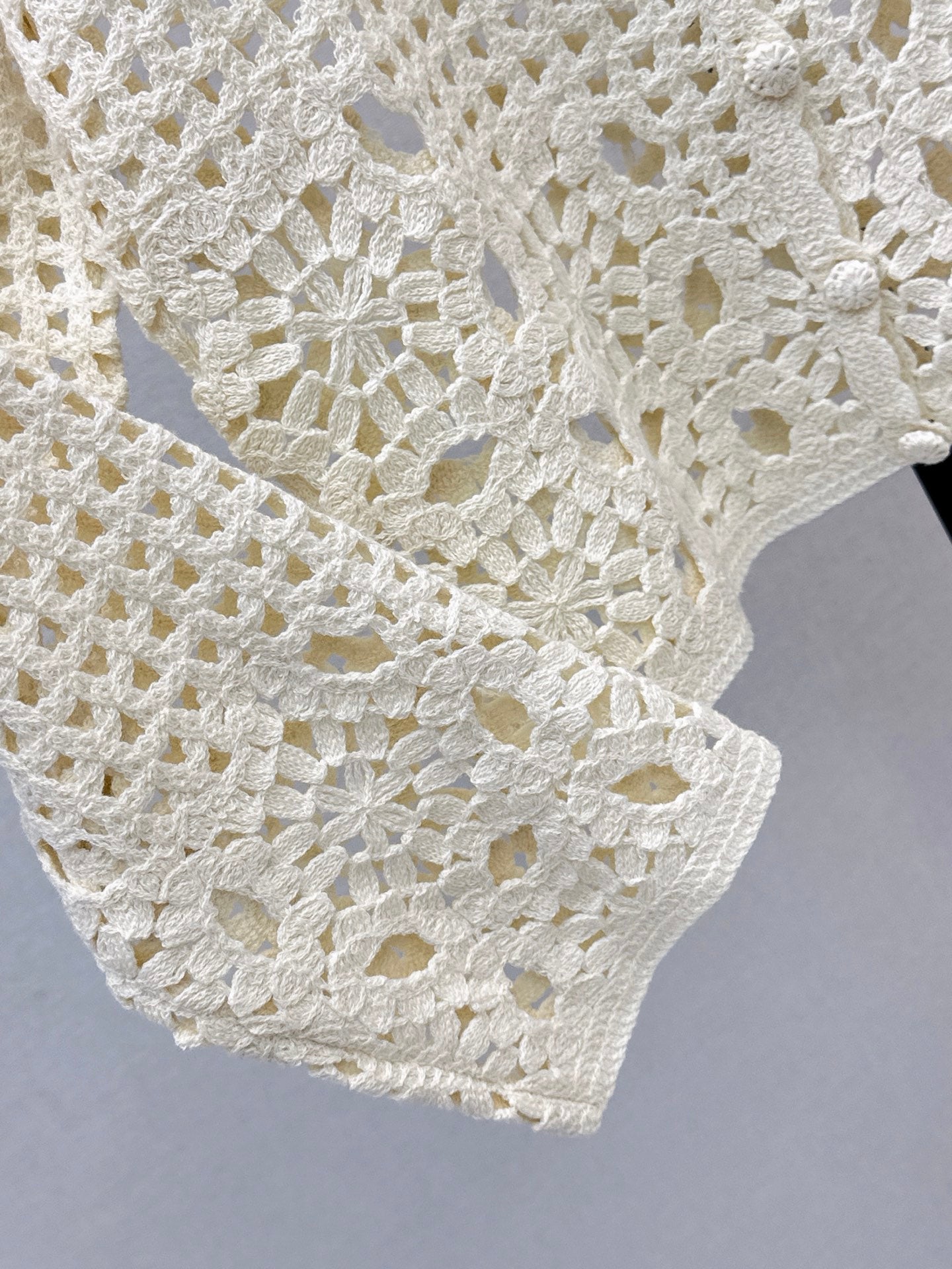 CELINE/🔥Highest Quality🔥26FW New Cut-out Crochet Knit Cardigan 🖤