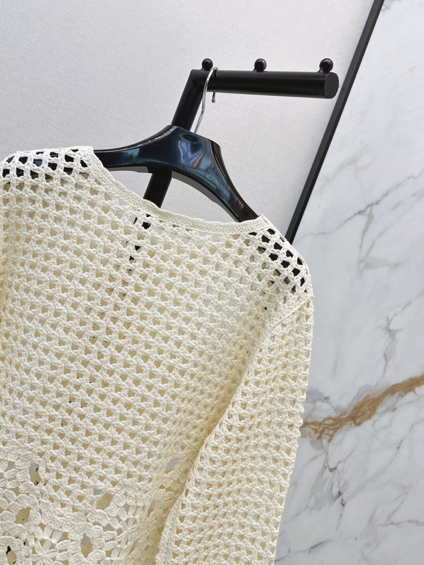 CELINE/🔥Highest Quality🔥26FW New Cut-out Crochet Knit Cardigan 🖤