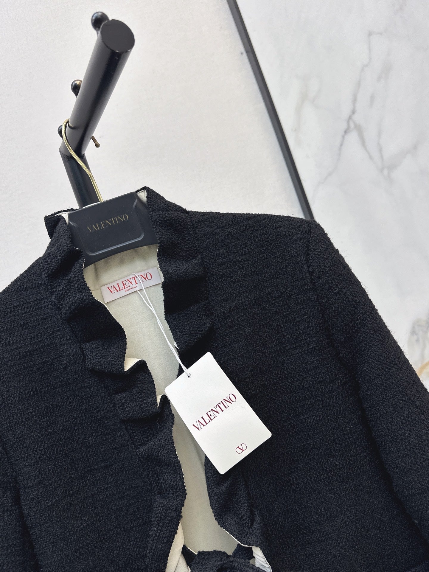 VALENTINO/26FW New Mixed-Color Ruffled Cardigan-Style Jacket 🖤