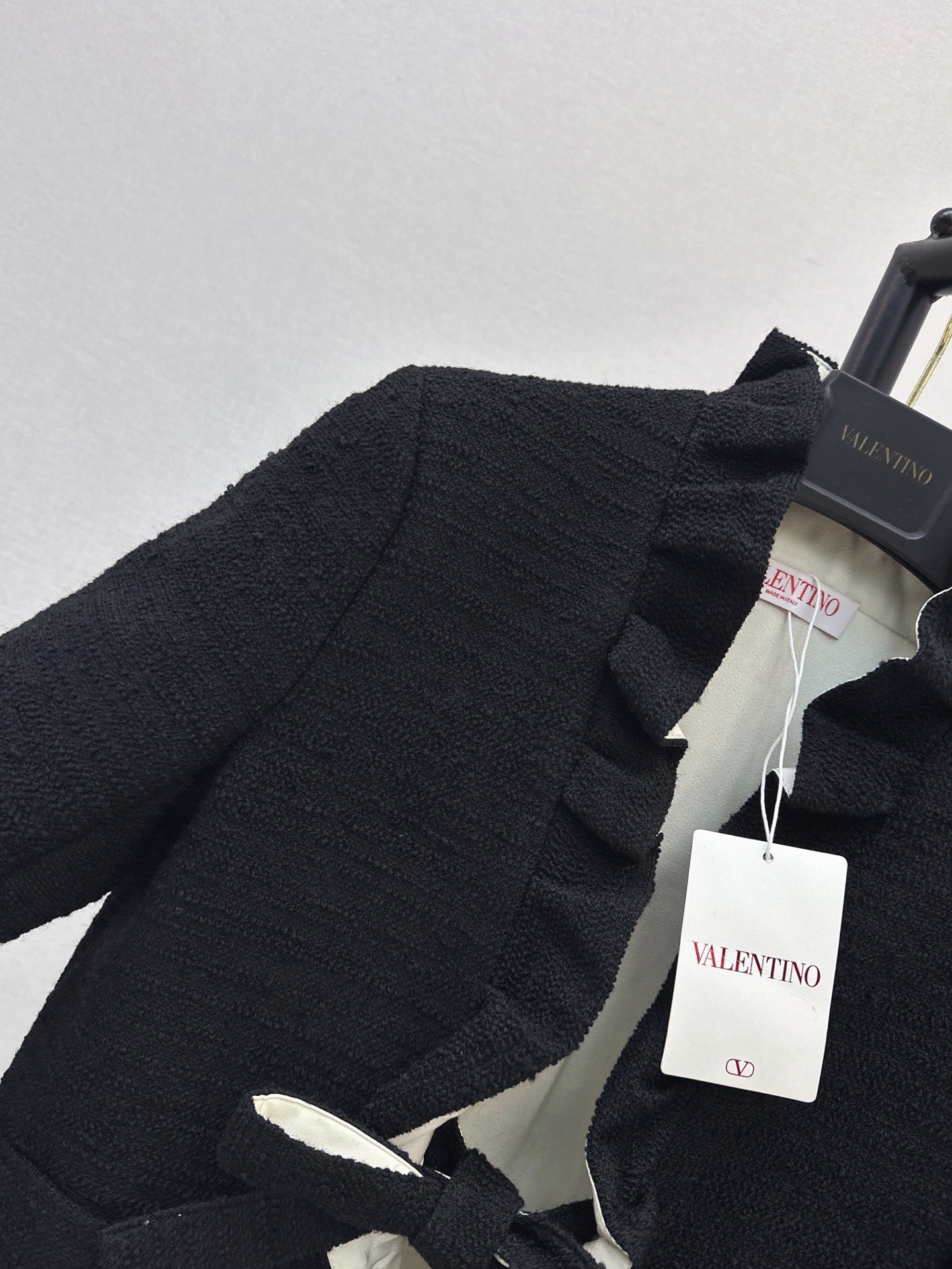 VALENTINO/26FW New Mixed-Color Ruffled Cardigan-Style Jacket 🖤