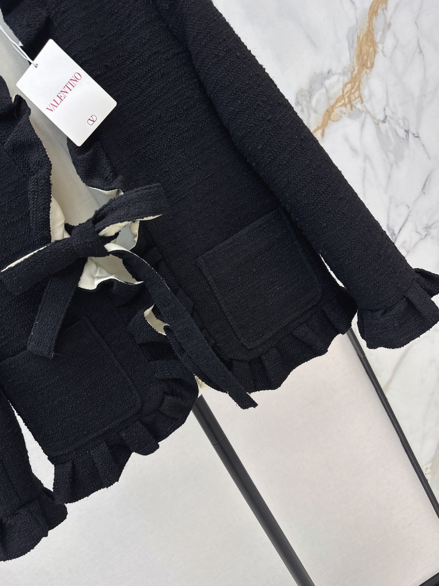 VALENTINO/26FW New Mixed-Color Ruffled Cardigan-Style Jacket 🖤