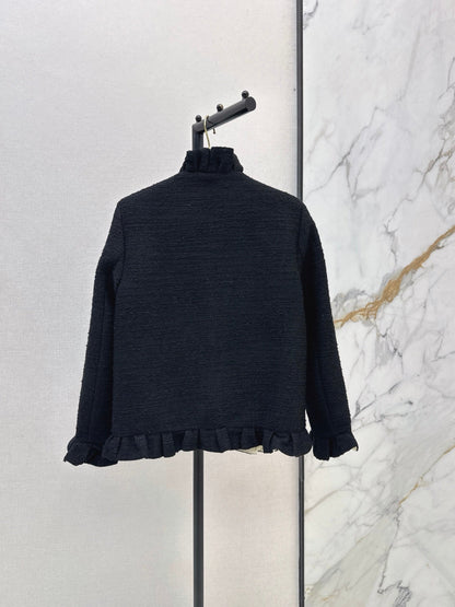 VALENTINO/26FW New Mixed-Color Ruffled Cardigan-Style Jacket 🖤