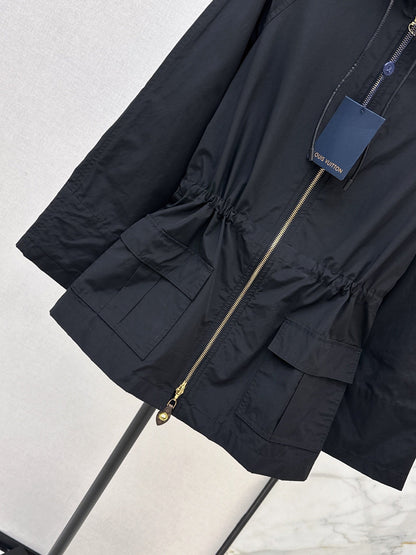 Louis Vuitton/26FW New Hooded Trench Coat with Leather Tab Detail 🖤