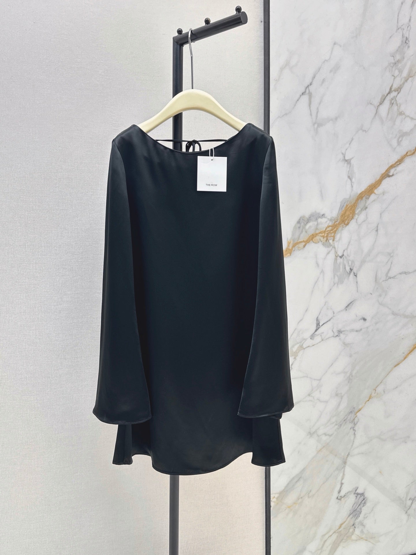 The Row/26FW New Acetate Dress with Flared Sleeves 🖤