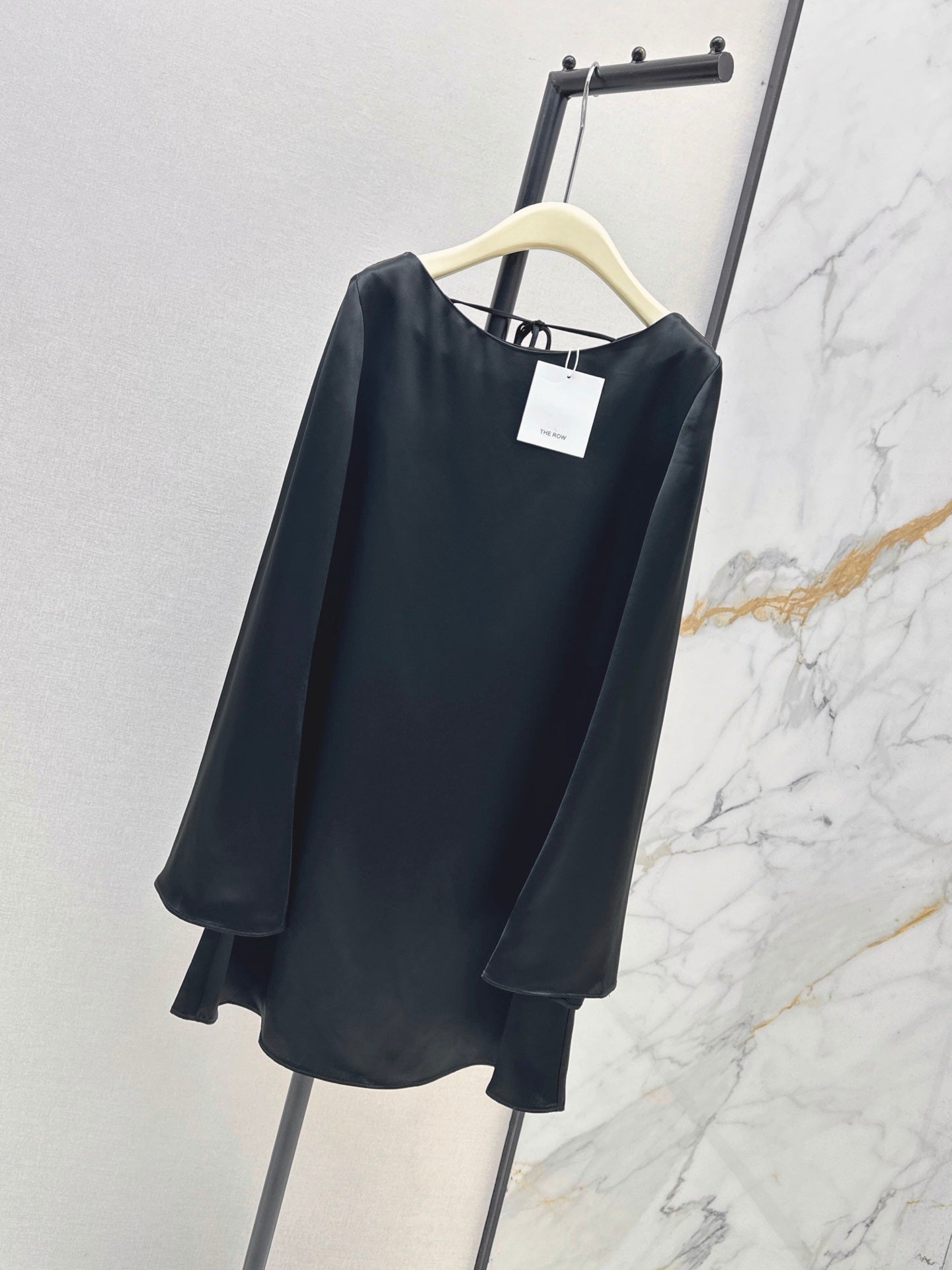 The Row/26FW New Acetate Dress with Flared Sleeves 🖤