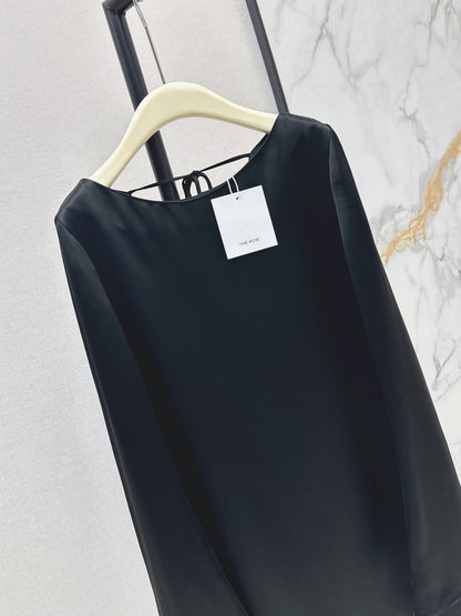 The Row/26FW New Acetate Dress with Flared Sleeves 🖤